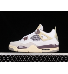 AIR JORDAN 4 RETRO MEDIUM GREY WHITE PURPLE