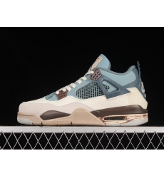 KNCW AIR JORDAN AJ4 RETRO GREY BROWN BLUE KNCW AIR JORDAN AJ4 RETRO GREY BROWN BLUE