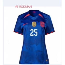 Women Soccer #5 RODMAN Blue Jersey