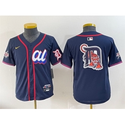 Youth American League Detroit Tigers Team Big Logo Navy 2025 All Star Edition Limited Stitched Baseball Jersey