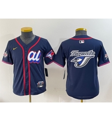 Youth American League Toronto Blue Jays Team Big Logo Navy 2025 All Star Edition Limited Stitched Baseball Jersey