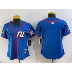 Youth National League Colorado Rockies Blank Blue 2025 All Star Edition Limited Stitched Baseball Jersey