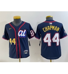 Women American League 44 Aroldis Chapman Navy 2025 All Star Edition Limited Stitched Baseball Jersey 28Run Small 29