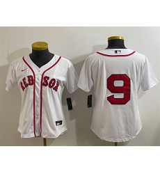 Women Boston Red Sox 9 Ted Williams White Cool Base Stitched Baseball Jersey Women Boston Red Sox 9 Ted Williams White Cool Base Stitched Baseball Jersey