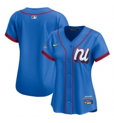 Women National League Blank Blue 2025 All Star Limited Stitched Baseball Jersey Women National League Blank Blue 2025 All Star Limited Stitched Baseball Jersey