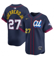 Men American League 27 Vladimir Guerrero Jr Navy 2025 All Star Edition Limited Stitched Baseball Jersey Men American League 27 Vladimir Guerrero Jr Navy 2025 All Star Edition Limited Stitched Baseball Jersey