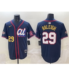 Men American League 29 Cal Raleigh Navy 2025 All Star Edition V2 Limited Stitched Baseball Jersey Men American League 29 Cal Raleigh Navy 2025 All Star Edition V2 Limited Stitched Baseball Jersey