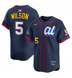 Men American League 5 Jacob Wilson Navy 2025 All Star Edition Limited Stitched Baseball Jersey Men American League 5 Jacob Wilson Navy 2025 All Star Edition Limited Stitched Baseball Jersey