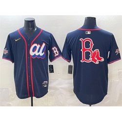 Men American League Boston Red Sox Team Big Logo Navy 2025 All Star Edition Limited Stitched Baseball Jersey