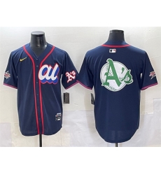 Men American League Oakland Athletics Team Big Logo Navy 2025 All Star Edition Limited Stitched Baseball Jersey Men American League Oakland Athletics Team Big Logo Navy 2025 All Star Edition Limited Stitched Baseball Jersey
