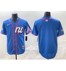 Men National League Atlanta Braves Blank Blue 2025 All Star Edition Limited Stitched Baseball Jersey Men National League Atlanta Braves Blank Blue 2025 All Star Edition Limited Stitched Baseball Jersey
