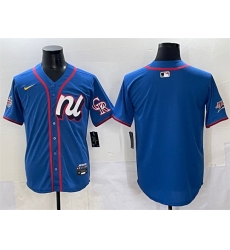 Men National League Colorado Rockies Blank Blue 2025 All Star Edition Limited Stitched Baseball Jersey Men National League Colorado Rockies Blank Blue 2025 All Star Edition Limited Stitched Baseball Jersey