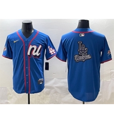 Men National League Los Angeles Dodgers Team Big Logo Blue 2025 All Star Edition Limited Stitched Baseball Jersey 004 Men National League Los Angeles Dodgers Team Big Logo Blue 2025 All Star Edition Limited Stitched Baseball Jersey 004