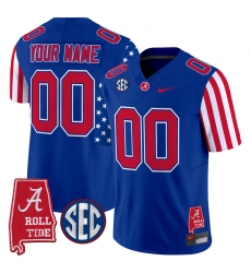 Men Women Youth Alabama Crimson Tide American Style Vapor Limited Custom Jersey All Stitched Royal