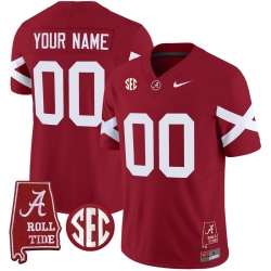 Men Women Youth Alabama Crimson Tide Vapor Limited Custom Jersey V6 Alabama Map All Stitched Crimson