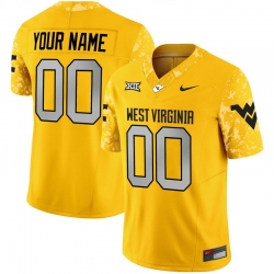 Men Women Youth West Virginia Mountaineers 2024 Vapor Limited Custom Jersey V2 All Stitched Gold