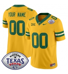 Men Women Youth Baylor Bears 2024 Texas Bowl Vapor Limited Custom Jersey All Stitched Gold
