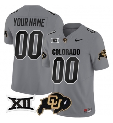 Men Women Youth Colorado Buffaloes Vapor Limited Custom Jersey V2 Big 12 XII Patch All stitched Gray