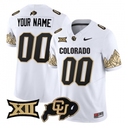 Men Women Youth Colorado Buffaloes Vapor Limited Custom Jersey V4 Big 12 XII Patch All stitched White