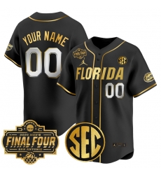 Men Women Youth Florida Gators 2025 Final Four Patch Vapor Baseball Custom Jersey All Stitched Black Gold