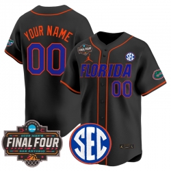 Men Women Youth Florida Gators 2025 Final Four Patch Vapor Baseball Custom Jersey All Stitched Black
