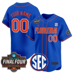 Men Women Youth Florida Gators 2025 Final Four Patch Vapor Baseball Custom Jersey All Stitched Royal