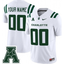 Men Charlotte 49ers ACTIVE PLAYER Custom White 2025 F U S E  Vapor Limited Stitched Football Jersey