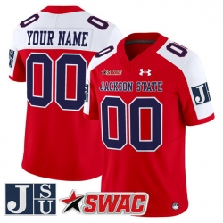 Men Jackson State Tigers ACTIVE PLAYER Custom Red Alternate 2026 F U S E  Vapor Limited Stitched Football Jersey