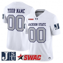 Men Jackson State Tigers ACTIVE PLAYER Custom White 2026 F U S E  Vapor Limited Stitched Football Jersey