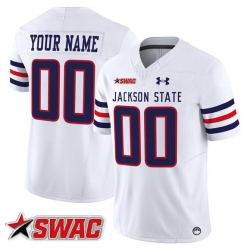 Men Jackson State Tigers ACTIVE PLAYER Custom White 2026 F U S E  Vapor Limited Stitched Football Jerseys