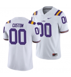 LSU Tigers Custom White College Football Men'S Jersey