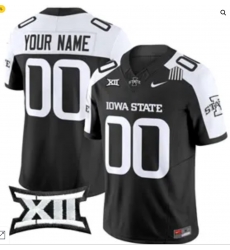 Custom Iowa State Cyclones Jersey Black White