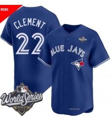 Men Toronto Blue Jays 22 Ernie Clement Royal Cool Base Stitched Baseball Jersey