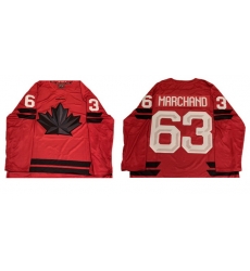 Men Canada Hockey #63 Brad Marchand Red Stitched Jersey Men Canada Hockey #63 Brad Marchand Red Stitched Jersey