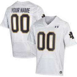 Notre Dame Fighting Irish Under Armour Replica Custom Jersey White