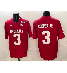 Men Indiana Hoosiers 3 Omar Cooper Jr Red F U S E 2026 Patch Stitched Football Jersey Men Indiana Hoosiers 3 Omar Cooper Jr Red F U S E 2026 Patch Stitched Football Jersey