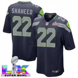 Men Women Youth Seattle Seahawks #22 Rashid Shaheed 2025 2026 Super Bowl LX F U S E Stitched NFL Jersey Blue