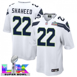Men Women Youth Seattle Seahawks #22 Rashid Shaheed 2025 2026 Super Bowl LX F U S E Stitched NFL Jersey White