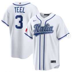 Men Italy Baseball Kyle Teel #3 2026 World Baseball Classic Home Stadium Stitched Jersey
