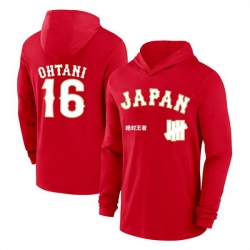 Men Japan Baseball  16 Shohei Ohtani Red 2026 World Baseball Classic Club Hoodie