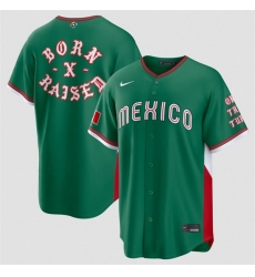 Men Mexico Baseball Born x Raised Green 2026 World Baseball Classic Stadium Stitched Jersey
