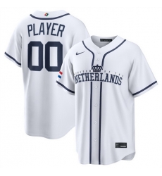 Men Netherlands Baseball Active Player Custom White 2026 World Baseball Classic Home Stadium Stitched Jersey