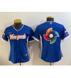 Youth Venezuela Baseball Royal 2026 World Baseball Classic Big Logo Road Stadium Stitched Baseball Jersey