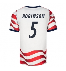 USA 2026 FIFA World Cup Soccer White Jersey Set ( Have Shorts ) Antonee Robinson #5 USA 2026 FIFA World Cup Soccer White Jersey Set ( Have Shorts ) Antonee Robinson #5