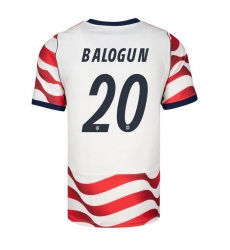 USA 2026 FIFA World Cup Soccer White Jersey Set ( Have Shorts ) Folarin Balogun #20 USA 2026 FIFA World Cup Soccer White Jersey Set ( Have Shorts ) Folarin Balogun #20