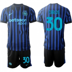 Men Internazionale 2026 Soccer Jerseys BlueBlack #30 CARLOS