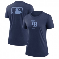 Women Tampa Bay Rays Navy Early Work Tri Blend Dri FIT T Shirt