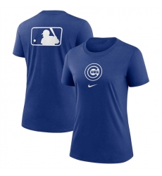 Women Chicago Cubs Royal Early Work Tri Blend Dri FIT T Shirt