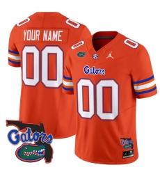 Men Florida Gators ACTIVE PLAYER Custom Orange 2024 F U S E  Florida Patch Vapor Limited Stitched Football Jersey