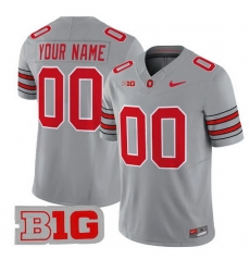 Men Ohio State Buckeyes Active Player Custom Gray 2026 F U S E   Tunnel Vision  Vapor Limited Stitched Football Jersey